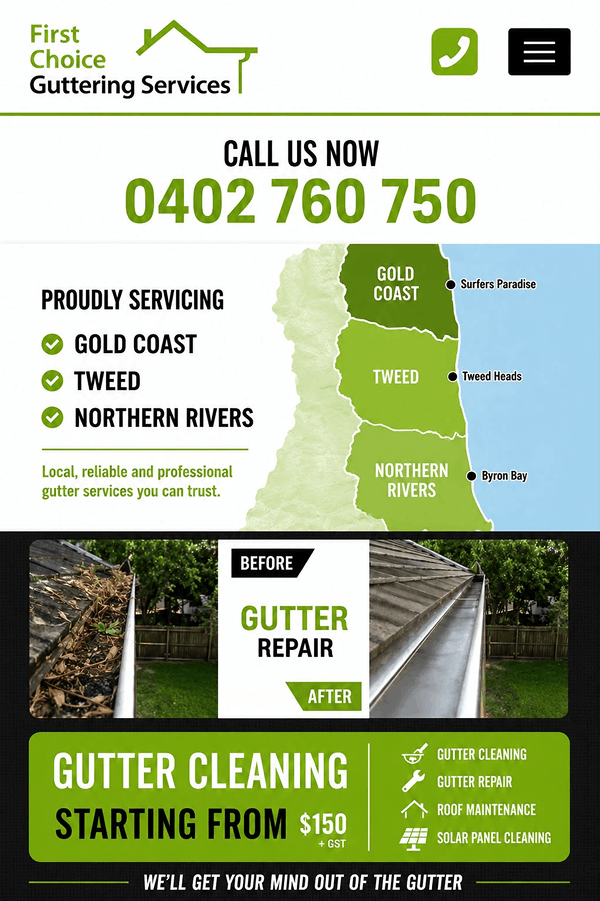 gutter cleaning Kingscliff