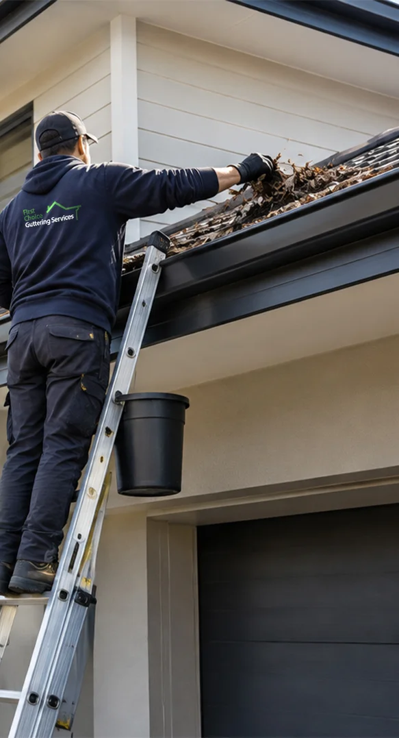 Double storey house gutter cleaning Sydney