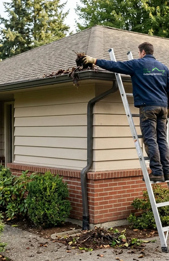 Single storey house gutter cleaning Sydney